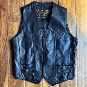 Vintage Genuine Leather Vest XS